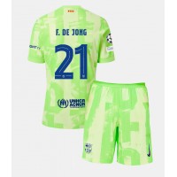 Dres Barcelona Frenkie de Jong #21 Rezervni za djecu 2024-25 Kratak Rukav (+ kratke hlače)